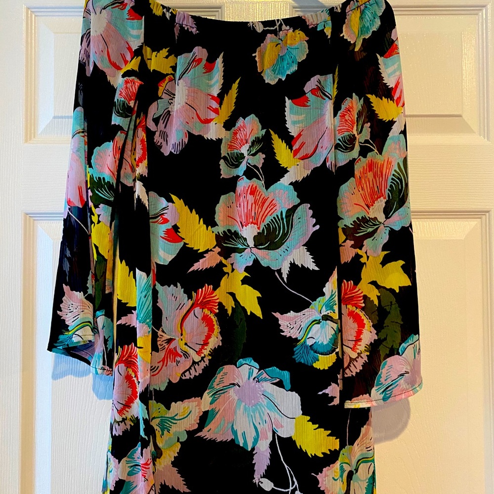 Like new black floral dress.